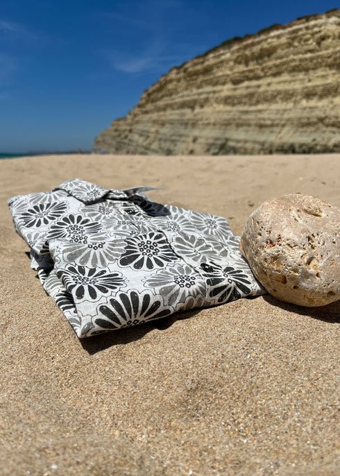 Mens Floral Shirt - Sunflower Black